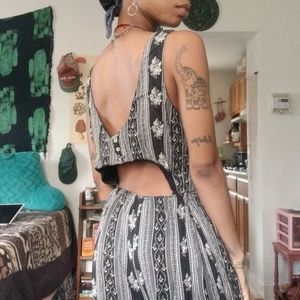 forever 21 black n white romper